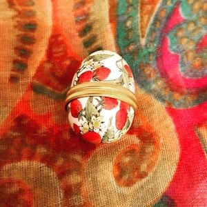 Halcyon Days Strawberry Egg Pill Box